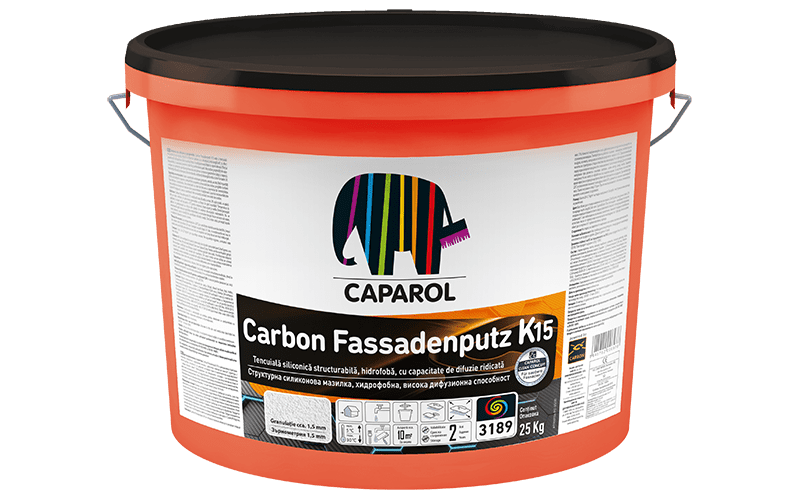 Carbon_FassadenPutz_K15_-_25Kg_nou_Produs Tencuiala siliconica Caparol Fassadenputz k15